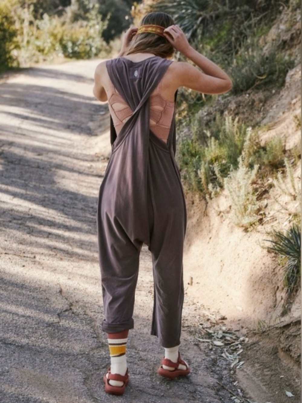FP Movement Hot Shot Twisted Onesie, Charcoal Brown - Size Medium - Picture 3 of 11